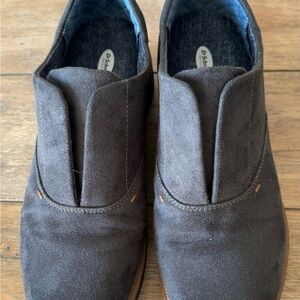 Dr Scholl’s Be Free Men’s Gray Leather Suede Cushion Flat Shoes 9M